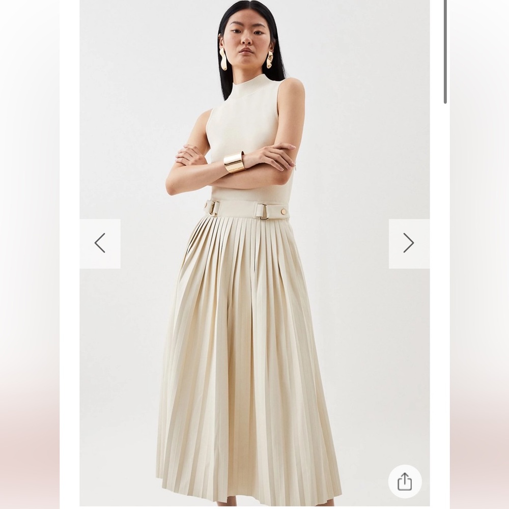 White midi dress